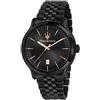 maserati Orologio MASERATI Uomo Epoca Datario Acciaio Nero Limited
