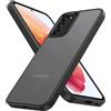 Keteen Custodia Cover Ultra Sottile per Samsung Galaxy S21 Case Traslucida Texture Opaca Silicone TPU Antiurto & Antigraffio Cover per Samsung Galaxy S21, Nero