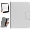 HoYiXi Universale La Custodia per eReader da 6,8",7", Compatibile con Kindle Paperwhite, Colorsoft, Kobo, PocketBook, Tolino e Sony. corda a mano elastica Case per 6"-7"eReader,Grigio -bianco