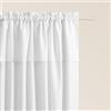 ROOM99 Mia - Tenda con nastro arricciato, 140 x 250 cm, larghezza x altezza, semitrasparente, per soggiorno, camera da letto, colore bianco, 1 pezzo