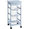 King Collection King Home C1820086 Carrello da Cucina, Bianco