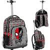 PASO Zaino con ruote Spiderman Venom, nero e grigio, L