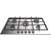 Indesit F100659 THP 752W/IX/I Serie Prime Piano Cottura 5 Fuochi a Gas 75 cm (1 Bruciatore Doppia Corona) colore Inox