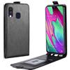 HualuBro Cover Samsung Galaxy A40, Flip Cover a Libro in PU Pelle Premium Portafoglio Magnetica Leather Case Custodia per Samsung Galaxy A40 Cover (Nero)