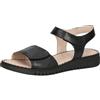 CAPRICE Sandali bassi da donna in pelle comodi, Beige (Taupe Metallic), 37 EU