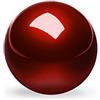Perixx PERIPRO-304 - Trackball da 55 mm, finitura lucida, compatibile con altri mouse trackball, colore: Rosso