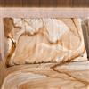 PETTI Artigiani Italiani MARBLELIZED - Coppia Federe Cuscino Letto 50x80 Stampate Fronte/Retro, Federe Copricuscini, Coppia Federe Eleganti Effetto Marmo Beige, Idea Regalo, 100% Made in Italy