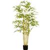 HOMCOM Bambù in Vaso Artificiale Alto 150cm, Pianta Finta Decorativa per Interno ed Esterno, Verde|Aosom