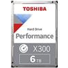 Toshiba X300 6TB High Performance Internal Hard Drive 3.5'' SATA. 7200rpm, 128MB buffer, 3 Yr warranty (HDWR460UZSVA)