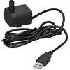 LiebeWH Mini Pompa Sommergibile 1220 230L/H Pompa per Laghetto Senza Spazzole Spina USB Pompa per Acqua DC 12V con Ventosa