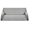 Eysa copridivano con lacci antimacchia 2 posti colore grigio chiaro design Genna