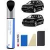 PARTS4EV Kit di pennelli per vernice LC9X/2T Nero Perla Profondo Compatibile con VW/Volkswagen Esatta corrispondenza per chips e graffi