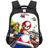 MAJEQZGY Super Bro Zaino Scuola Stampato 3D per Bambini 14 Pollici Alta Capacità Zaini Da Viaggio Borse Libri Borsa Scuola Bambini Zaino, Concorso auto da corsa, 38 x 28 x 15 cm