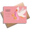 WBdesignz Biglietto di auguri con busta, bellissimo biglietto di auguri per la nascita di gemelli Hurra! I gemelli sono qui! Grazioso biglietto regalo per gravidanza, nascita, gemelli, baby shower (DIN A6)