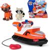 Paw Patrol Fire Rescue: Barca di Salvataggio di Zuma con Personaggio, Salvagente Lanciabile e Procione, Giocattoli per Bambini e Bambine, 3+ Anni