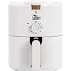 Uten Friggitrice ad Aria 4 Litri, 1500W, Air Fryer Bianca, Riceette PDF, Mini Friggitrice Senza Olio, Adatto Per Appartamenti, 1-5 Persone, Facile da Trasportare, Senza BPA & PFOA