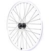 cyclingcolors 1x Ruota Anteriore Completa Bicicletta Cerchione Raggi Mozzo Bici Fixie Bike Misura 700 (13-622) TubeType Fixed Gear Alluminio Bianco