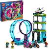 LEGO City Stuntz Ultimate Stunt Riders Challenge 60361, acrobazie 3 in 1 per azione a 1 o 2 giocatori, con 2 motociclette giocattolo alimentate a volano per bambini, set 2023
