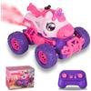 BORSTOYPRO Unicorno Macchina Telecomandata per bambino, Telecomandato Monster Truck Auto per le Ragazze, RC Monstertruck Car con Spray LED Light, Unicorns Giocattolo Regalo per i Ragazzi Bambini
