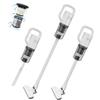 KEROMEE Aspirapolvere senza fili, mini aspirapolvere portatile 2 in 1 leggero per peli di animali domestici, pavimenti in legno duro, lettiera per gatti, moquette, pulizia della casa-White