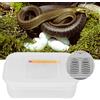 Tbest 12 Griglie Gechi Lucertole Rettili Uova Incubatrice Vassoio Schiusa Scatola con Termometro Terrario Lampade Riscaldanti e Tappetini