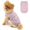 PAIDEFUL Maglietta classica a righe per cani di piccola taglia, morbida, leggera e traspirante, canottiera estiva per animali domestici, felpa senza maniche per chihuahua, abbigliamento per gatti