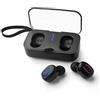 Cuifati Auricolari Bluetooth Wireless TI8S, Mini Auricolari Sportivi Portatili con Mini Scatola di Ricarica Portatile, Cuffie Stereo ergonomiche Trasparenti per Ciclismo e Corsa(Nero)