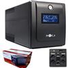 Myka UPS GRUPPO DI CONTINUITA' MYKA MK-800 DA 1500VA LCD 800W 4 x SCHUKO, 1x IEC13, RJ11 LINE-INTERACTIVE
