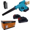 Generico Soffiatore a Batteria, Soffiatore Elettrico Dotato di Doppia Batteria, Soffiatore Foglie, Manutenzione Giardino, Leggero per Prato, Patio, Soffiare Foglie e Polvere