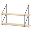Compactor Frida Mensola Doppia, Large, Gamma Copenhagen, Beige e Nero, 44,5 x P 16 x L 60 cm