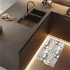 CREARREDA Tappeto Cucina Mordibo Antiscivolo Lavabile Antimacchia, Passatoia Cucina Assorbente Made in Italy, Runner Cucina Tappetino Multiuso in Gomma Porosa Ideale per Ingresso, Bagno e Doccia