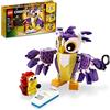 LEGO Creator 3in1 Fantasy Forest Creatures 31125 Building Kit Featuring an Owl, Rabbit and Squirrel; Animal Toys for Kids Aged 7+ Who Love Creative Fun and Animal Models (175 Pieces)