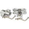 SOTECH 1 coppia di cerniere fresate VICI 45 x 13 mm angolo di apertura 180° Cerniera per porte con braccio in acciaio inox, cerniera a vite per porte di mobili