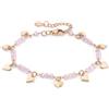 Nomination - Bracciale Donna, Collezione Mon Amour in Acciaio e Cristalli, Finitura Oro Rosa, Lunghezza Regolabile 16-19 cm, Elegante, Regalo Donna, Confezione Originale (Cuore)