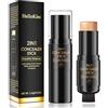 ZukZythepsor 2 in 1 Penna correttore Contour Stick - bronzer per il contorno del viso, impermeabile e sfumabile 24 ore su 24, vegano, non comedogenico, opaco, per tutte le carnagioni(03 Beige classico)