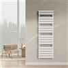 [neu.haus] Scalda Asciugamani da Parete Radiatore Scaldasalviette per Bagno Termoarredo ad Acqua Calda 160 x 50 cm Attacco Basso Centrale - Bianco
