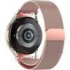 Wowstrap Cinturino per Samsung Galaxy Watch 4/5/6/7 40 mm 44 mm/Watch 6 Classic 47 mm 43 mm/Watch 4 Classic 46 mm 42 mm/5 Pro 45 mm/FE 40 mm, Cinturini in Metallo Milanese per Samsung Watch 6 5 4, Rosa