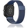 Niboow 20mm Cinturino per Amazfit GTS 4/GTS 3/GTS 4 Mini/GTS 2 Mini/GTS 2/GTS 2e, Acciaio Inossidabile Metallo Magnetico Cinturino per Amazfit Bip 3 Pro/Bip Lite/Bip S/Bip U Pro/Bip S Lite - Blu