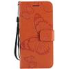 DENDICO Cover per iPhone SE 2020 / iPhone 8 / iPhone 7 4.7, Pelle Portafoglio Custodia per iPhone 7 / iPhone 8 Custodia a Libro con Funzione di appoggio e Porta Carte di Credito - Arancia