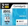 Cartridgeify 2 cartucce 604XL nere compatibili con cartucce Epson 604 XL BK, per Expression Home XP 2200 2205 3200 3205 4200 4205, Workforce WF-2950DWF WF-2935DWF WF-2930DWF WF-2910DWF