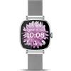 Marsyu Orologio da donna (37 mm) AMOLED piccolo quadrato elegante orologio fitness con funzione telefono, frequenza cardiaca/stress, SpO2, orologio da polso fai da te 100 + modalità sportive IP68,