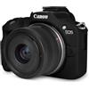 Rieibi Custodia Protettiva in Morbido Silicone per Canon EOS R50, Leggera per Fotocamera Vlogging, Colore Nero