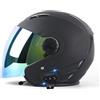 VVPEC Casco Moto Jet Bluetooth Integrato Auricolare E Microfono Integrati con Visiera Retrattile Certificazione ECE Casco Jet Jet Per Adulti Uomini Donne - Mezze Caschi Moto Stile Vintage(6,M=57~58cm)