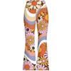 Dolyues Pantaloni da yoga a vita alta Bootcut svasati leggings per bambini età 5-14 anni, Fiori colorati a spirale hippie, 13-14 Anni