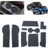 BSTW Compatibile con VW T-Cross 2018-2024 2025 Tappetini Antiscivolo per VW T Cross Life Style R-Line GOAL Tappetini in Gomma per Console Centrale, Porta Bicchieri, Scanalatura Porta (Blu)