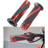 Flaconi 2PCS Manubrio Moto,Manopole da 22 mm per Moto,Manopole Manubrio Moto Impugnatura in Alluminio,Adatto per la Maggior Parte dei Motocicli,Fuoristrada,Biciclette,Quad Cruiser Offroad(Rosso)