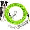 YJSDDNTY Cavo Resistente per Cani, guinzaglio per cani a prova di masticare 6m con perno di ancoraggio con molla ammortizzante, guinzaglio per cani lunghi per recinzioni esterne, uscite di caccia (verde erba)
