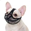 ILEPARK Museruola per Bulldog Francese, Non Copre la Fronte del Cane per Cani dal Muso Corto, Anti mordere, abbaiare,0rete Regolabile per la respirazione (XL,Nero)