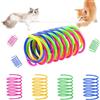vsshe Giocattoli a molla per gatti, confezione da 108 bobine colorate a molla per gatti da interni per adulti, giocattoli interattivi in plastica senza BPA, giocattolo a spirale per ammazzare il tempo