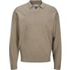 JACK & JONES Jjcolin Slub Knit Polo LS, Nero, S